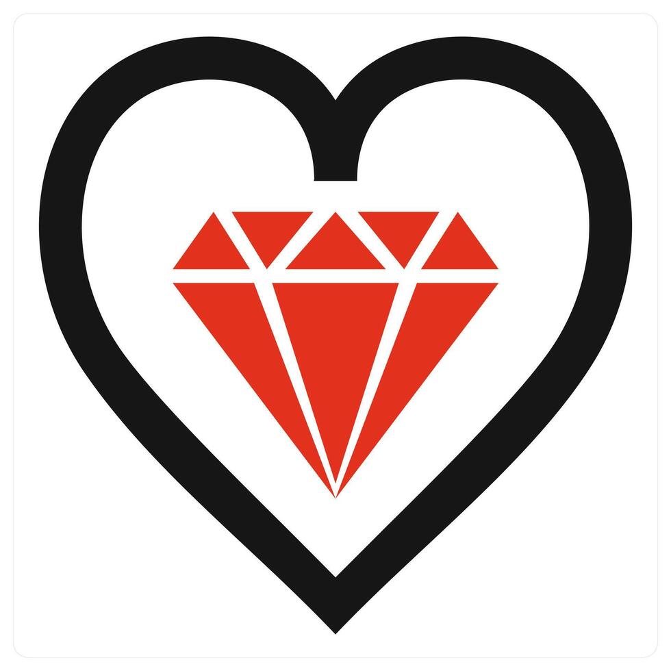 Kind Hearted icon concept in red color vector