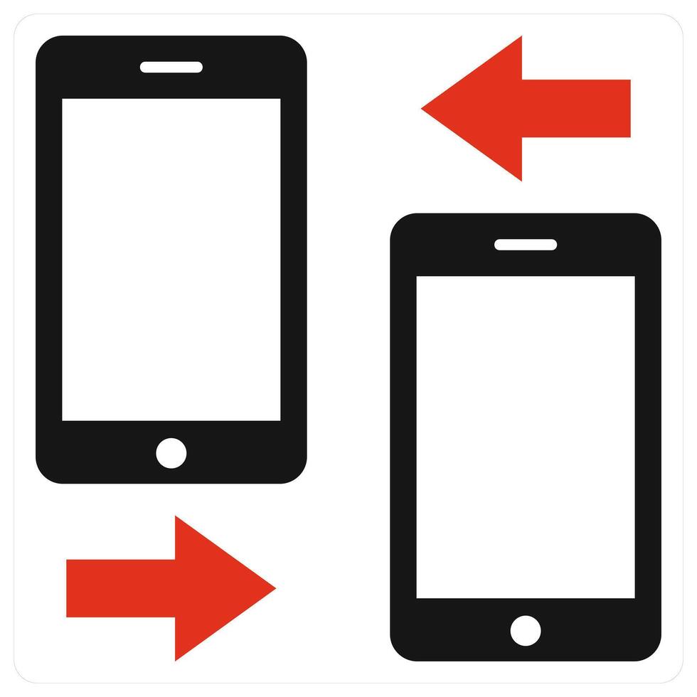 Mobile Data Transfer concept in red color 67224903 Vector Art at Vecteezy