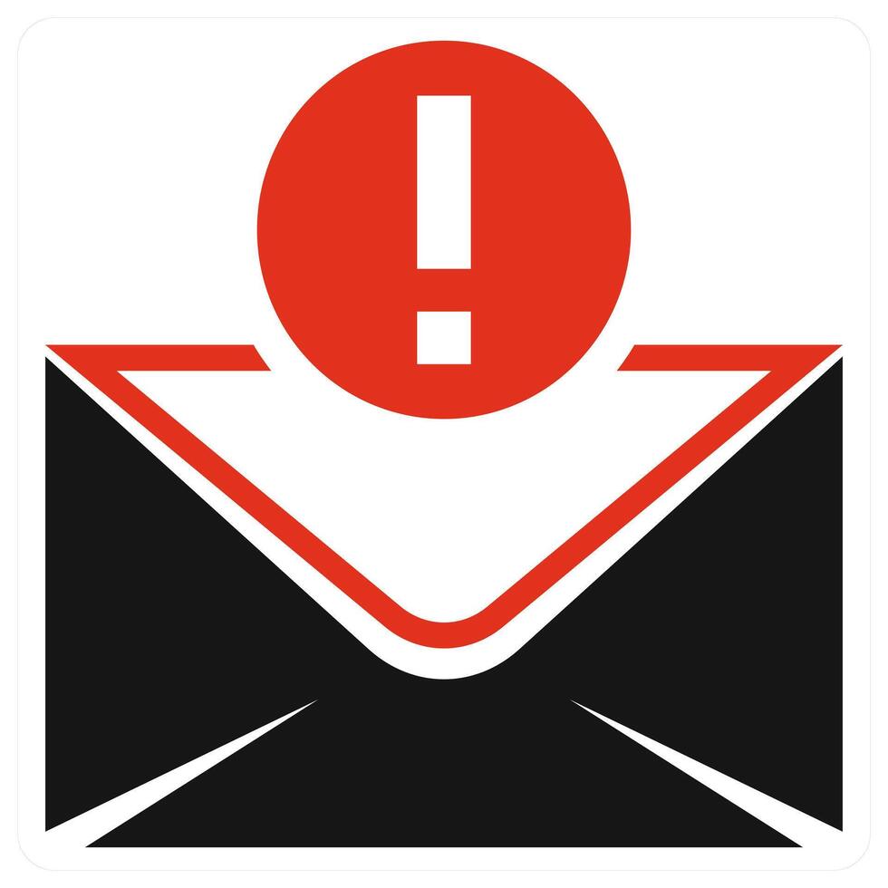 Notification and messageicon concept in red color vector