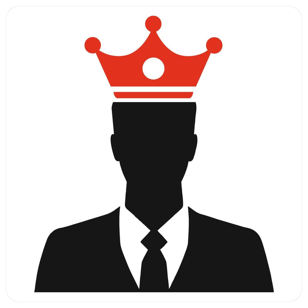 Privileged Accounts icon concept in red color vector