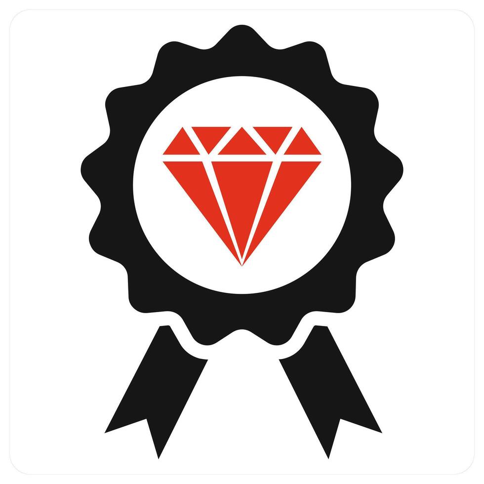 Premium Quality concept in red color vector