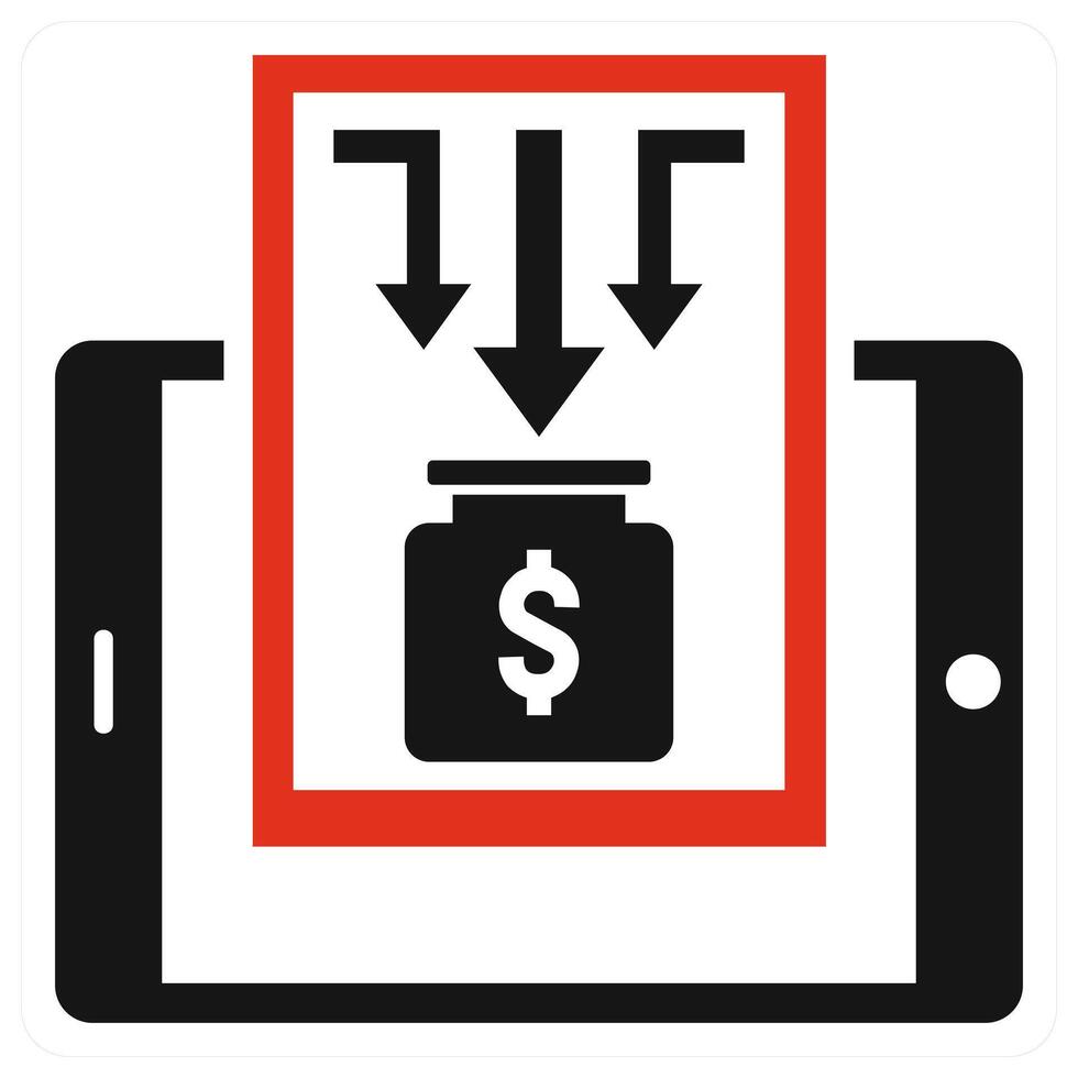 Project Image icon concept in red color vector