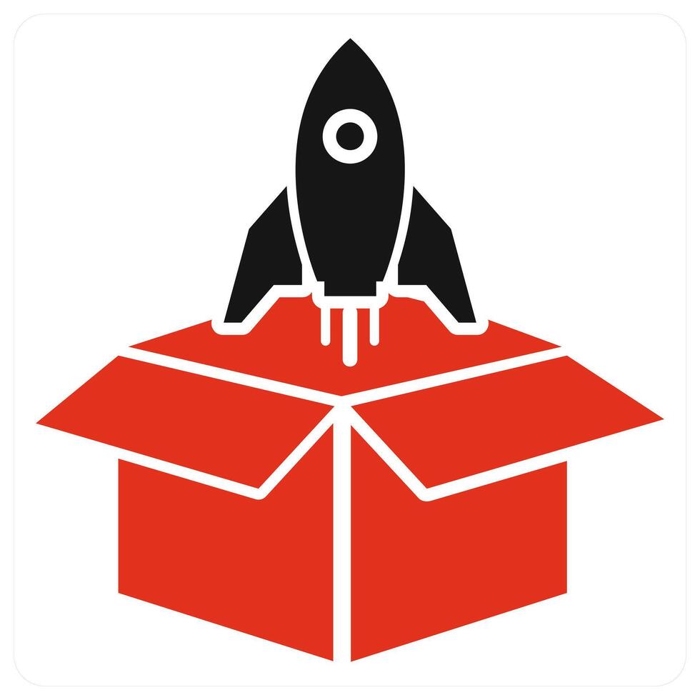 Product Release icon concept in red color vector