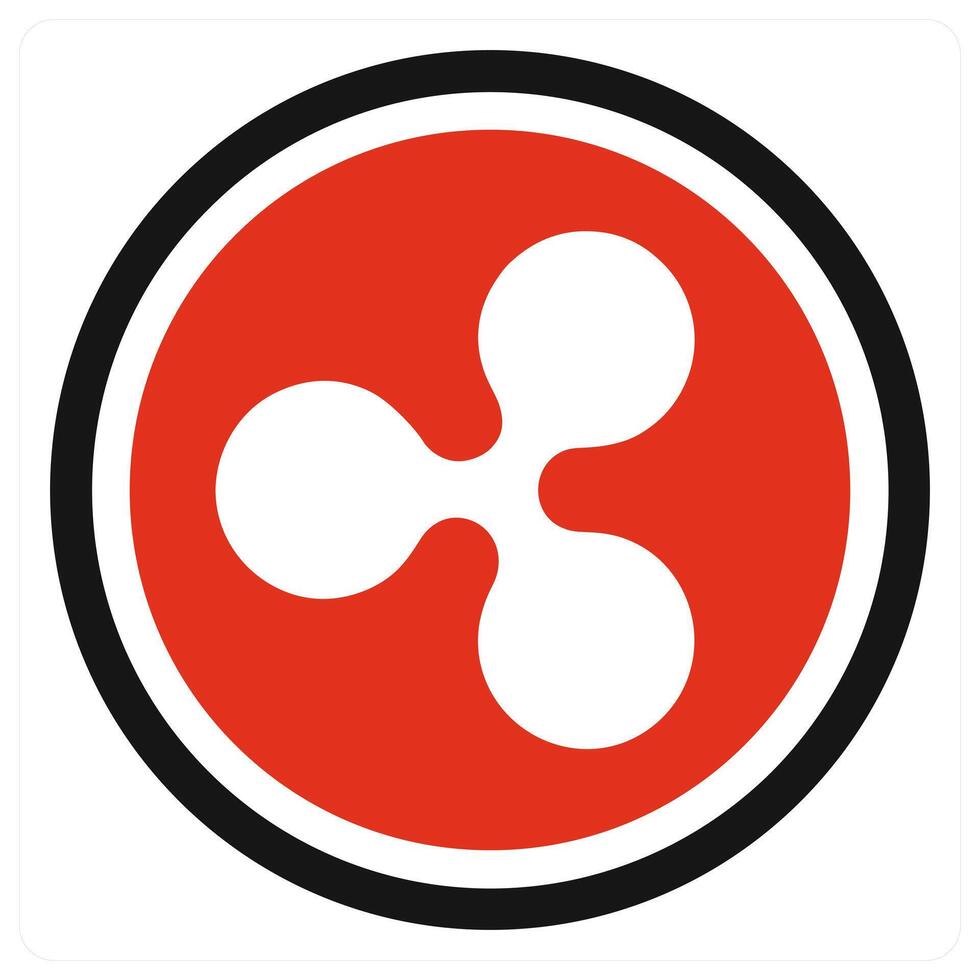 Ripple icon concept in red color vector