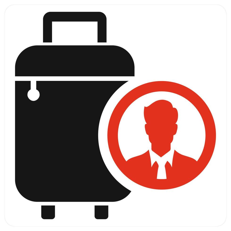 Travelling icon concept in red color vector