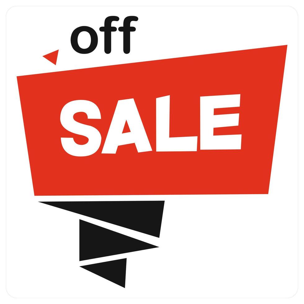 Sale and deal concept in red color vector