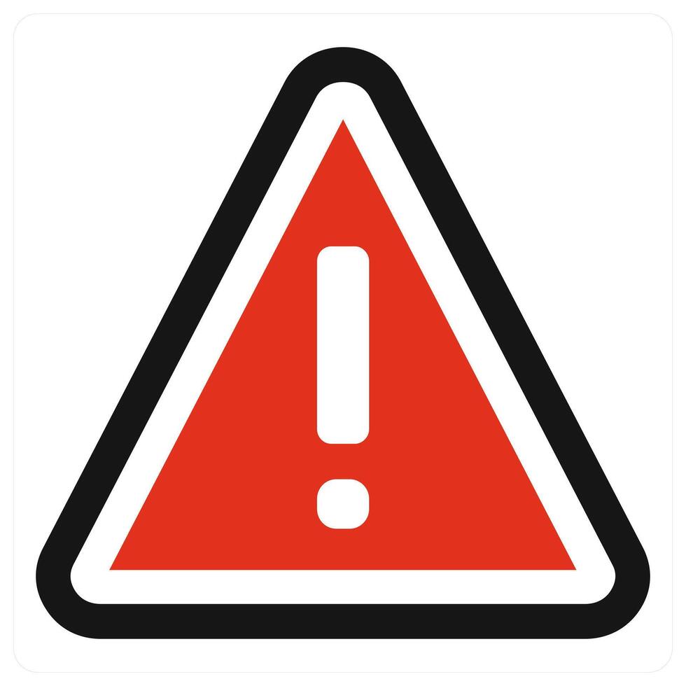 Risk icon concept in red color vector
