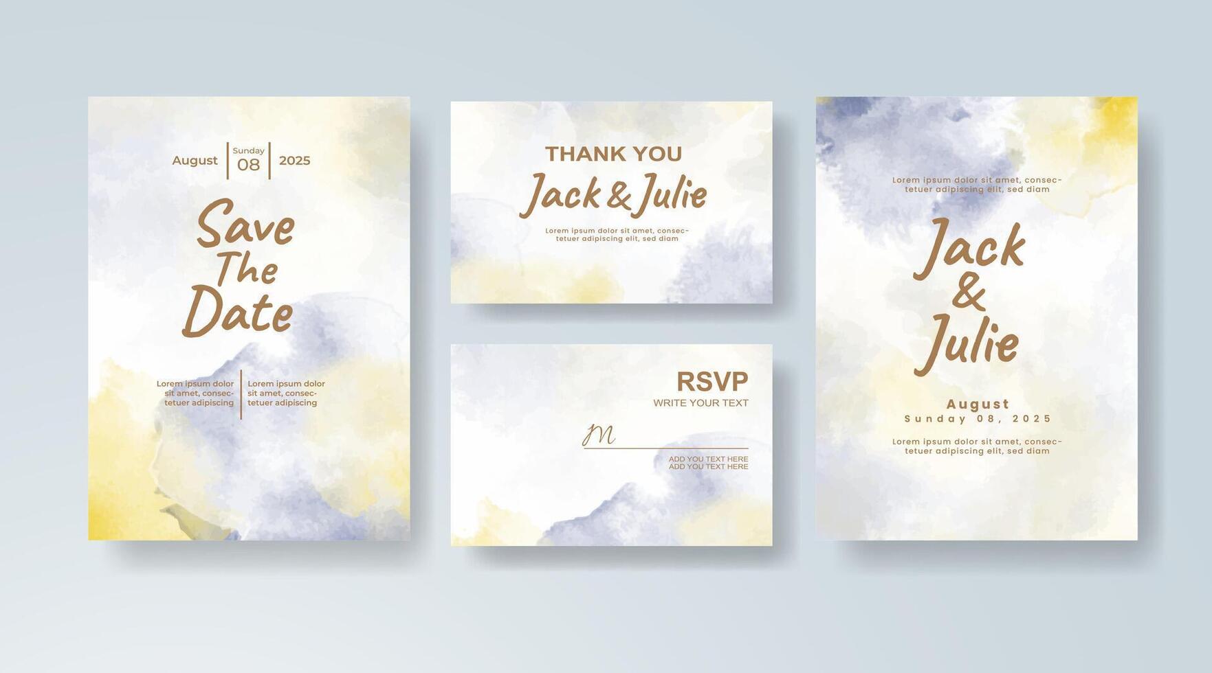 A watercolor meadow blooms behind your text in soft, painterly detail. vector
