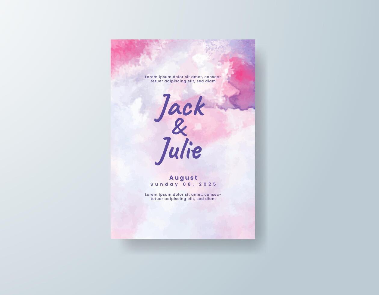 Fine lines and watercolor fade together to highlight each elegant detail. vector