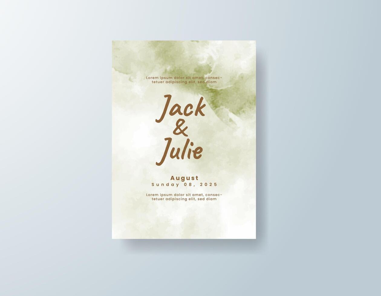 A marbled watercolor pattern makes this invitation feel rich and artisanal. vector