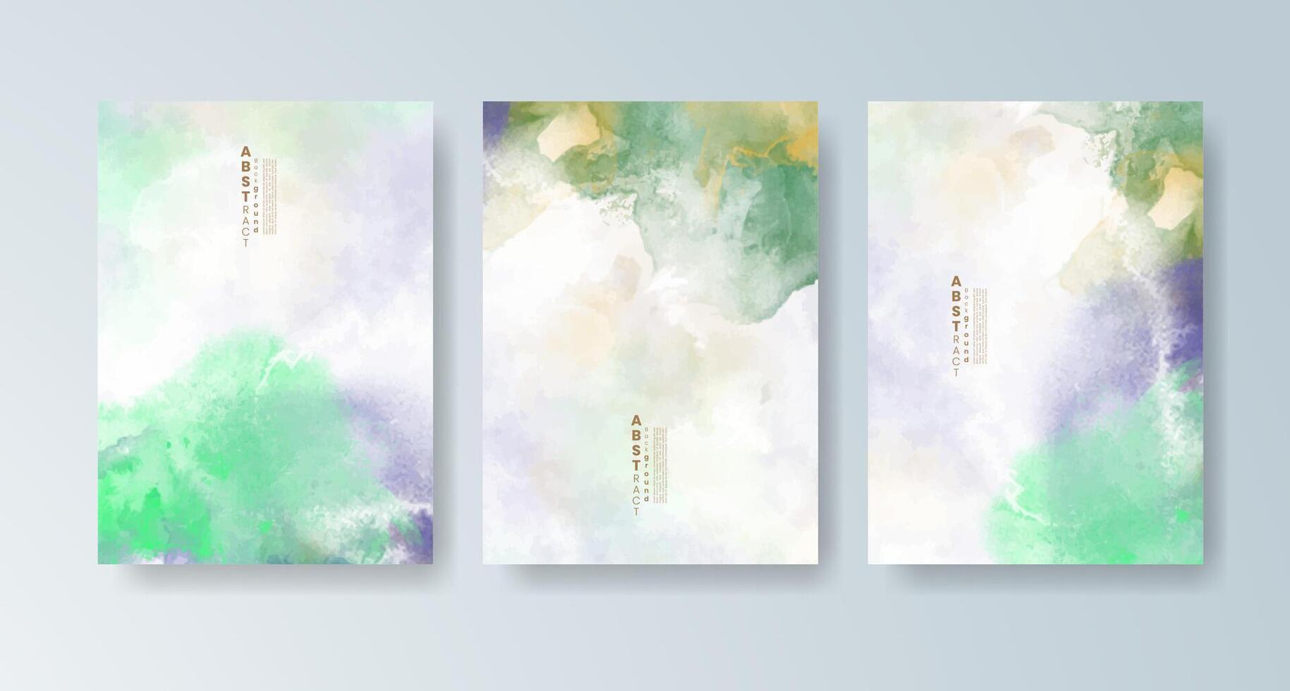 Gradient watercolor card for modern minimalist branding. vector