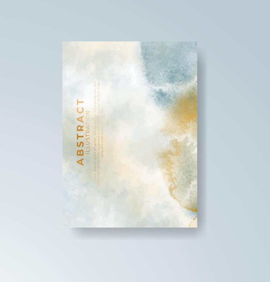 Soft sky watercolor gradient card for peaceful invitations. vector