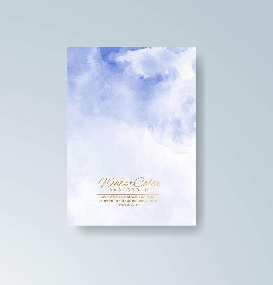 Color-drift watercolor card for experimental design use. vector
