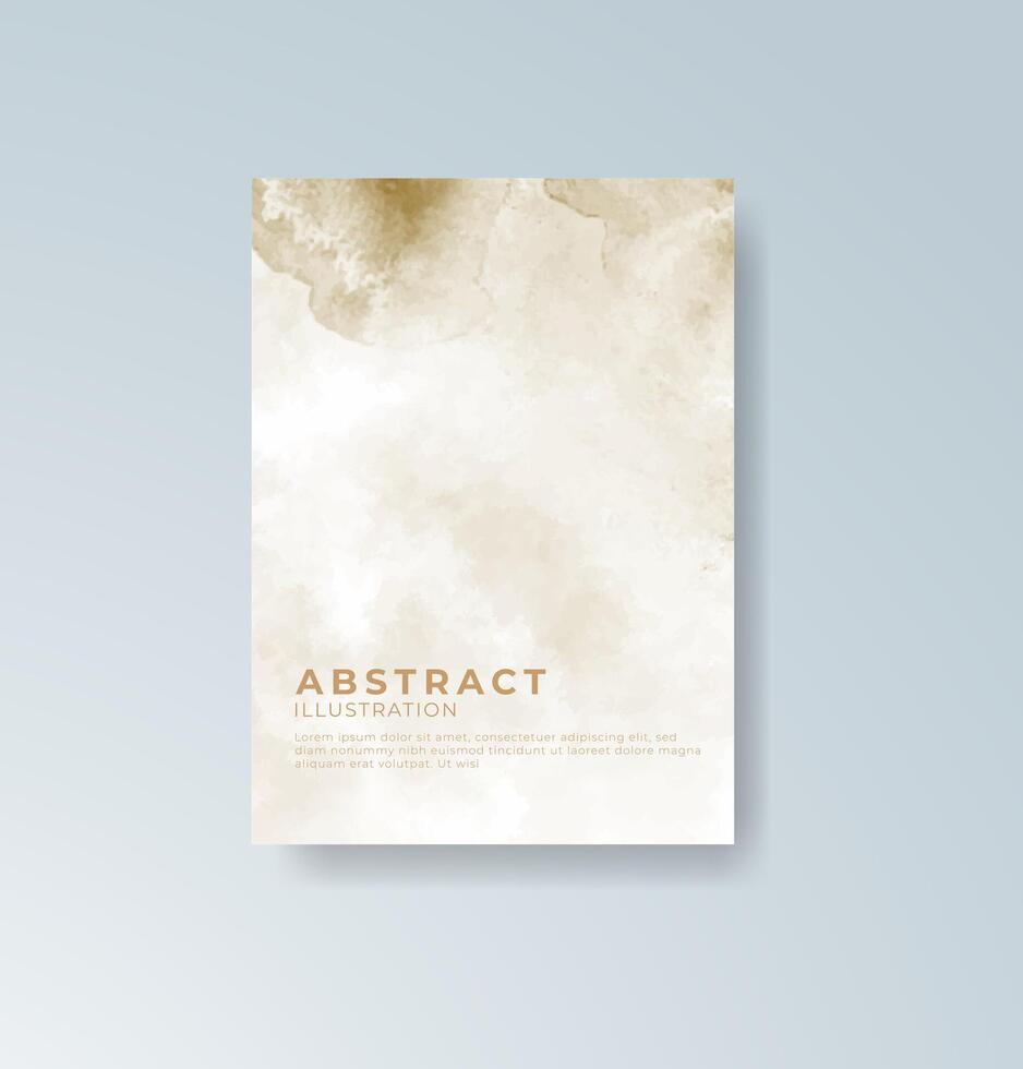 Card with abstract watercolor waves, perfect for coastal themes and cover pages. vector