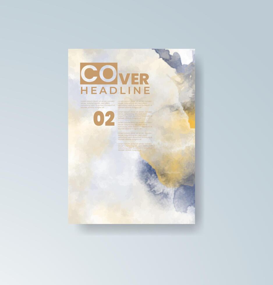 Turquoise splash card with watercolor style, ideal for creative branding or covers. vector