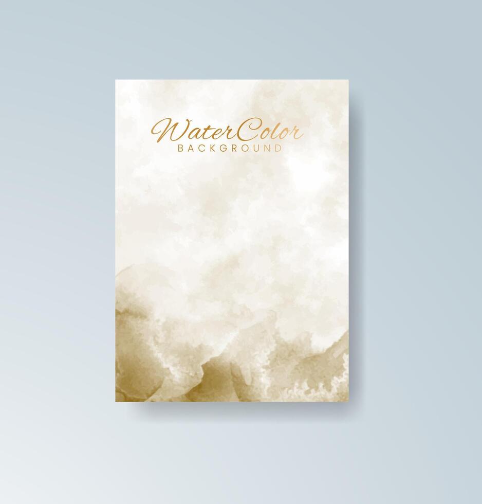 Hand-drawn watercolor design card for unique covers, logos, or social banners. vector