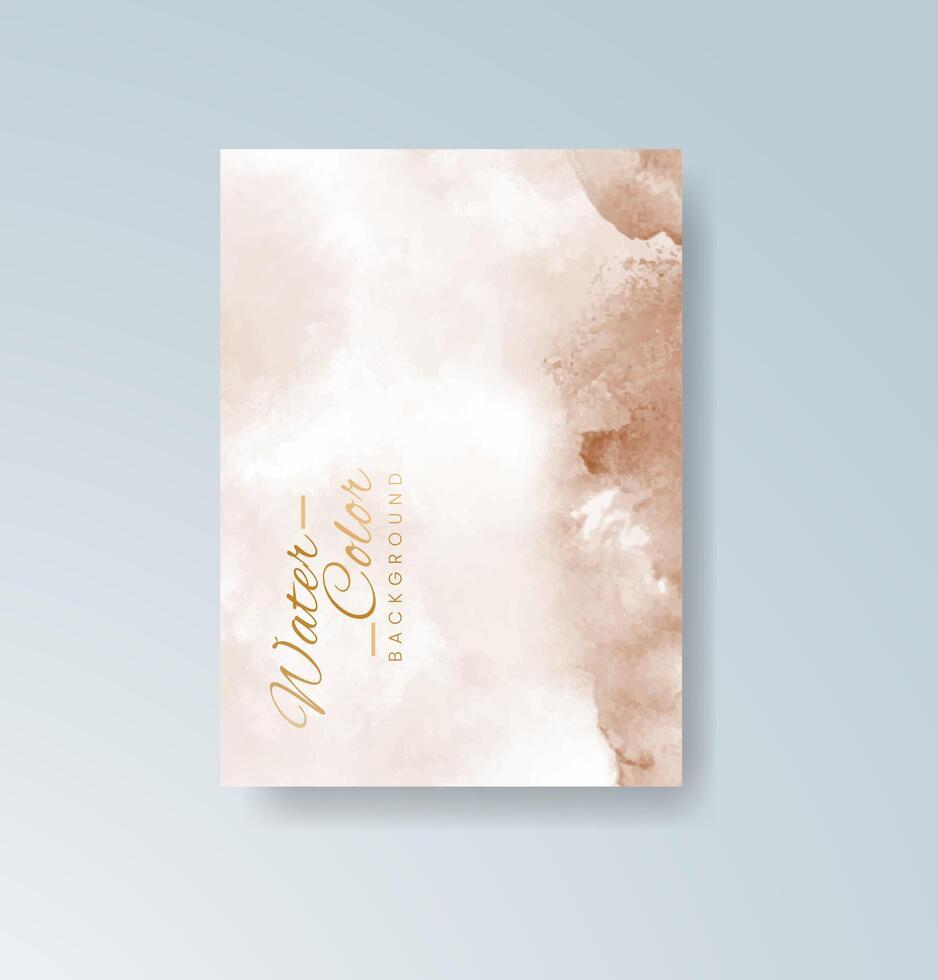 Moss and wood-inspired watercolor card for nature themes. vector