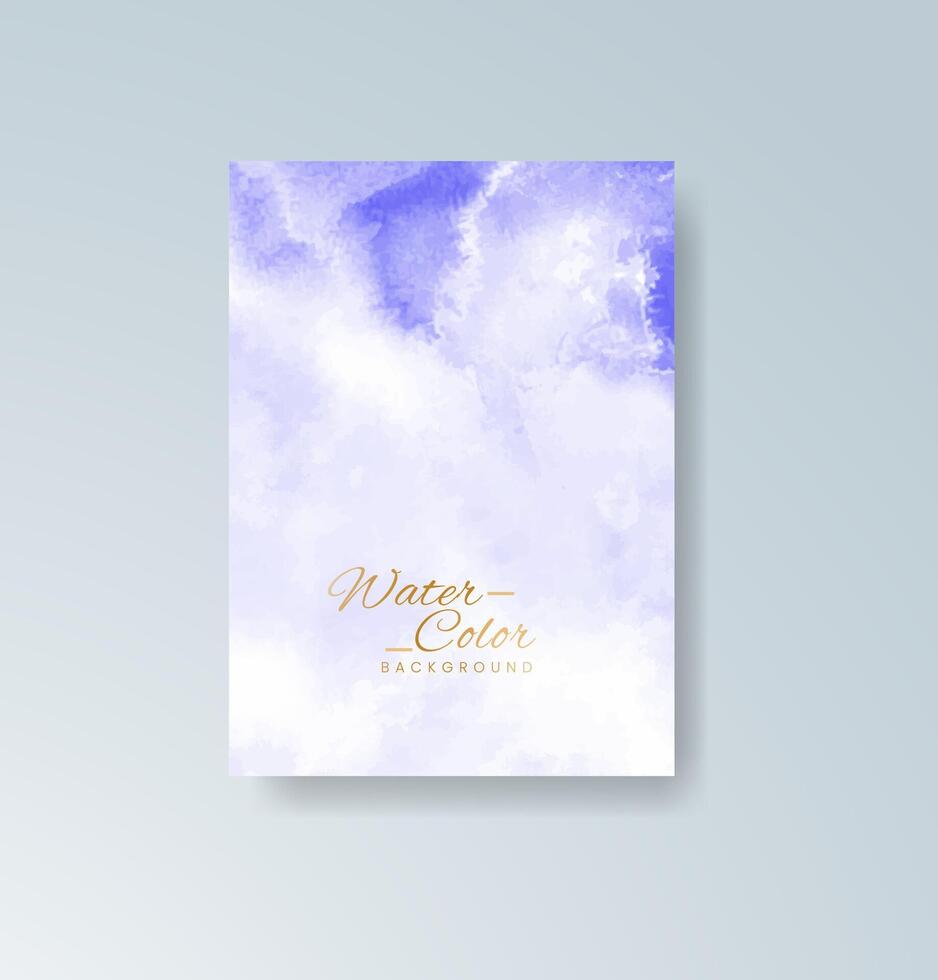 Navy and sage watercolor card with modern elegance. vector