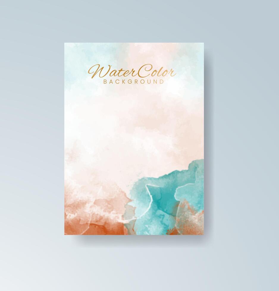 Gold-flaked watercolor background with soft pink hues. vector