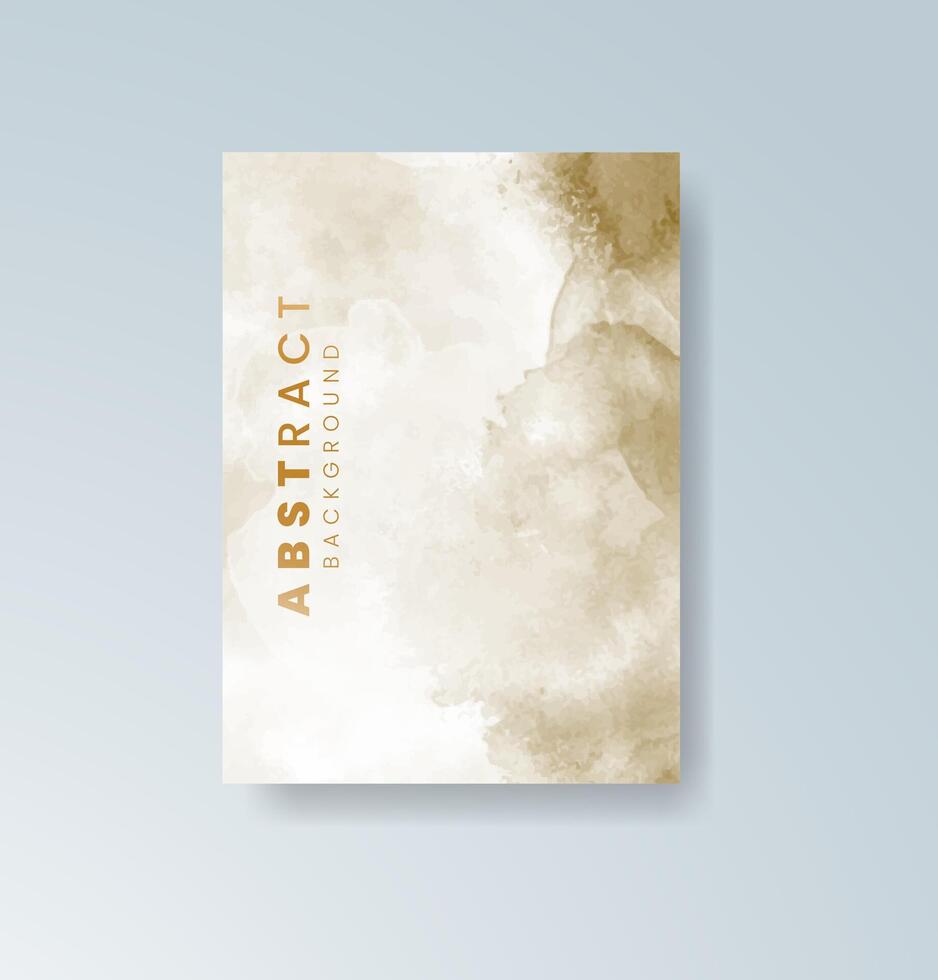 Deep amber and sand watercolor background for earthy aesthetics. vector