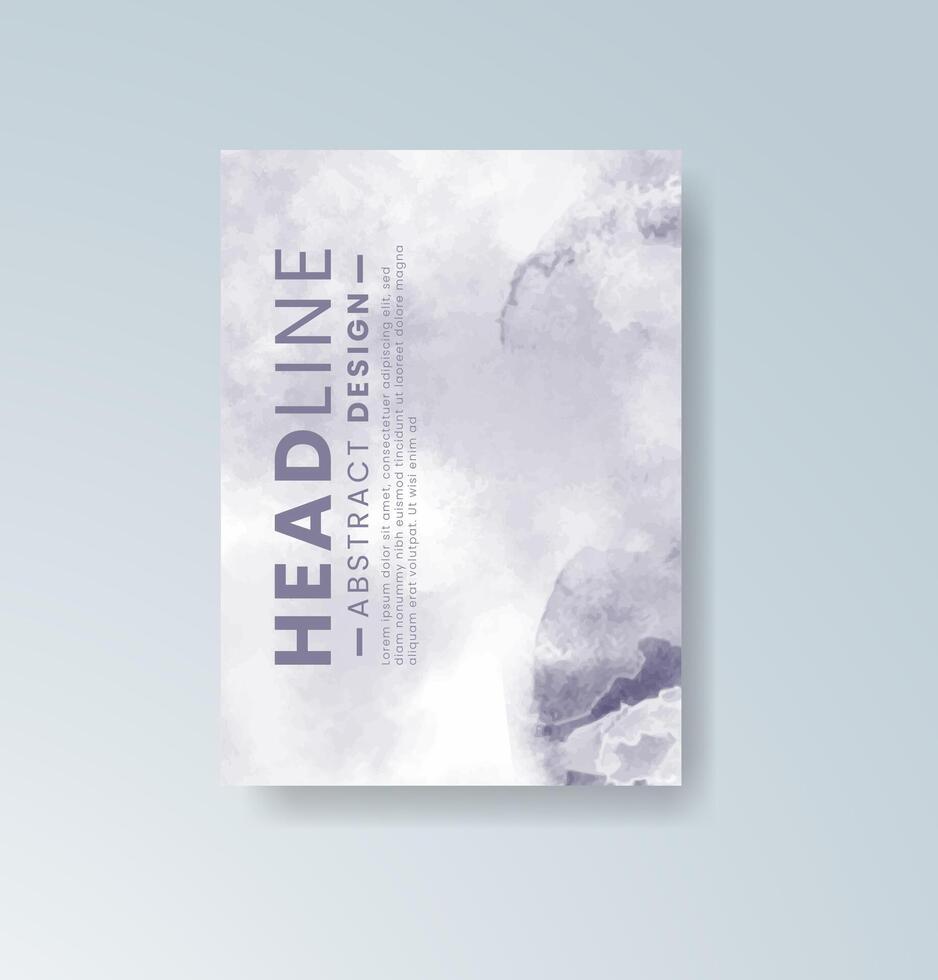 Card with sunset gradient watercolor for romantic mood. vector