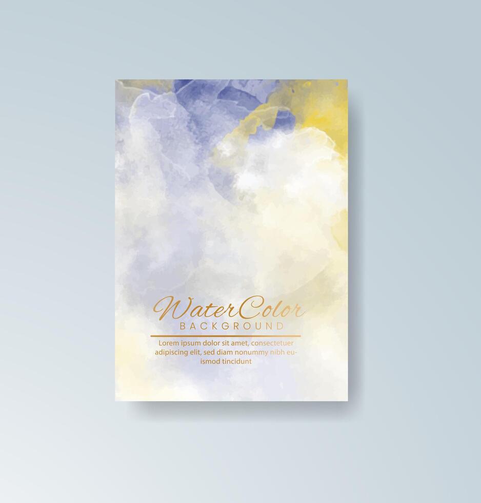 Navy and blush watercolor swirl card for modern weddings. vector