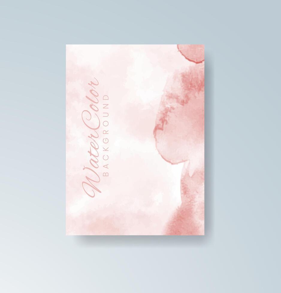 Card with layered watercolor brushwork for modern minimalism. vector