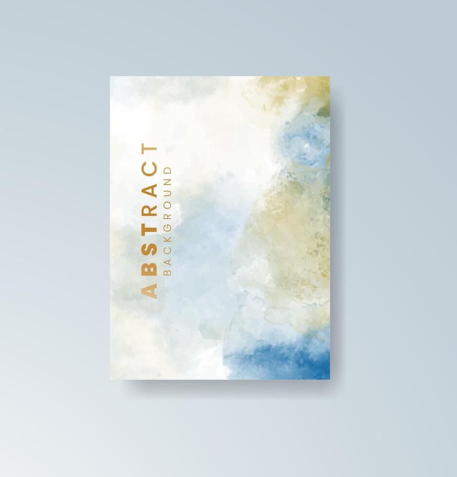 Ocean breeze watercolor effect card for refreshing marketing designs. vector