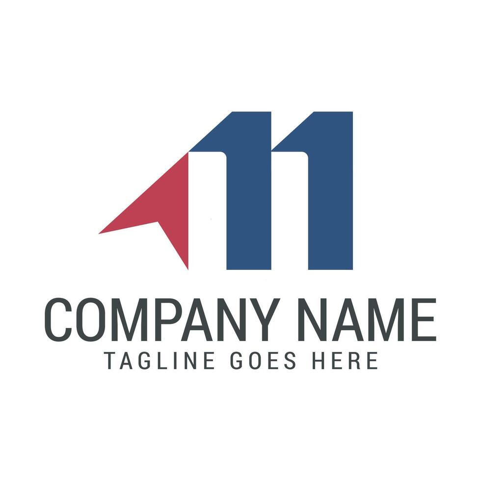 Letter M, 11, M11, and Send Modern, Logo Design vector