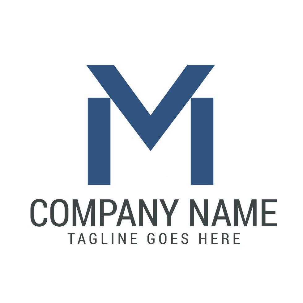Creative Letter M or MV Modern, and Elegant Logo Design vector