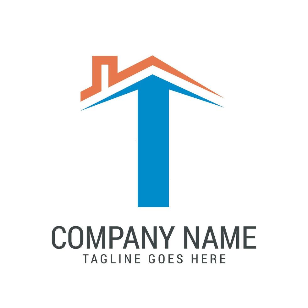 Creative Letter T Real Estate or Property Modern, and Elegant Logo Design vector