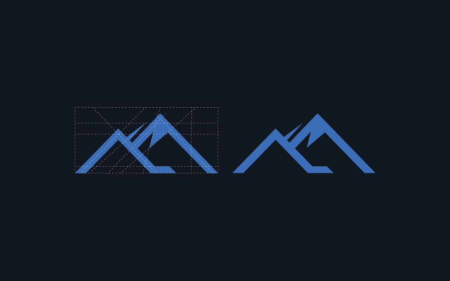 ice mountain icon vector