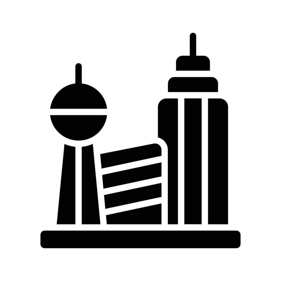 Have a look at this metaverse city tech glyph icon vector