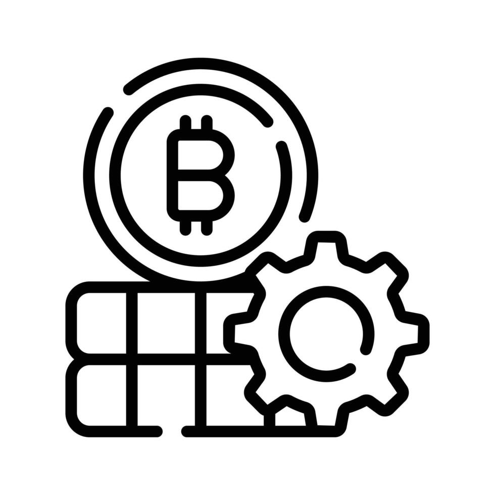 Visually engaging outline icon of crypto management vector