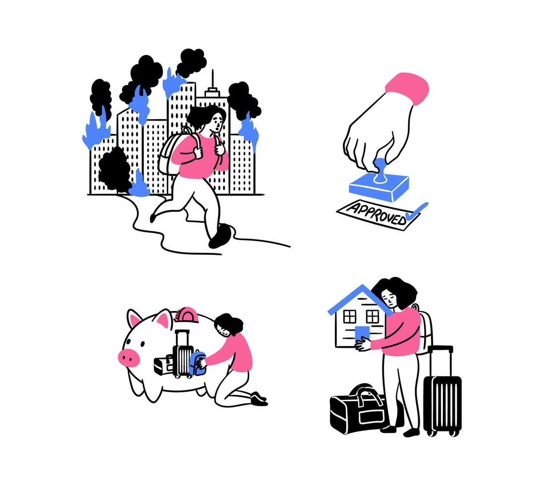 Financial decisions in uncertain situations vector
