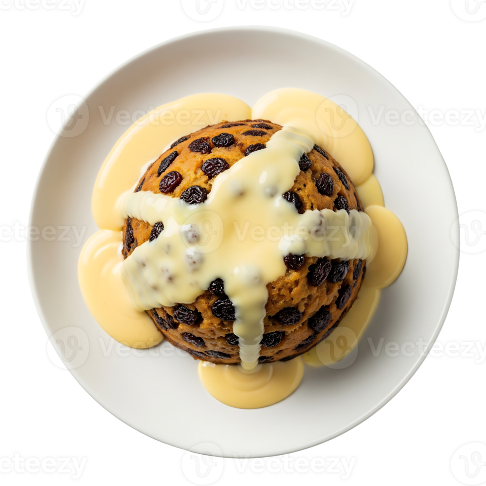Sticky Toffee Pudding with Custard Drizzle dessert png