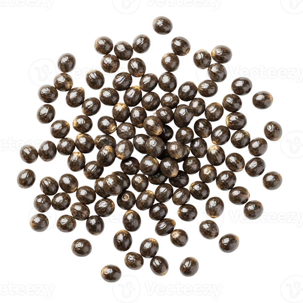 A pile of brown and white beads on a black background png