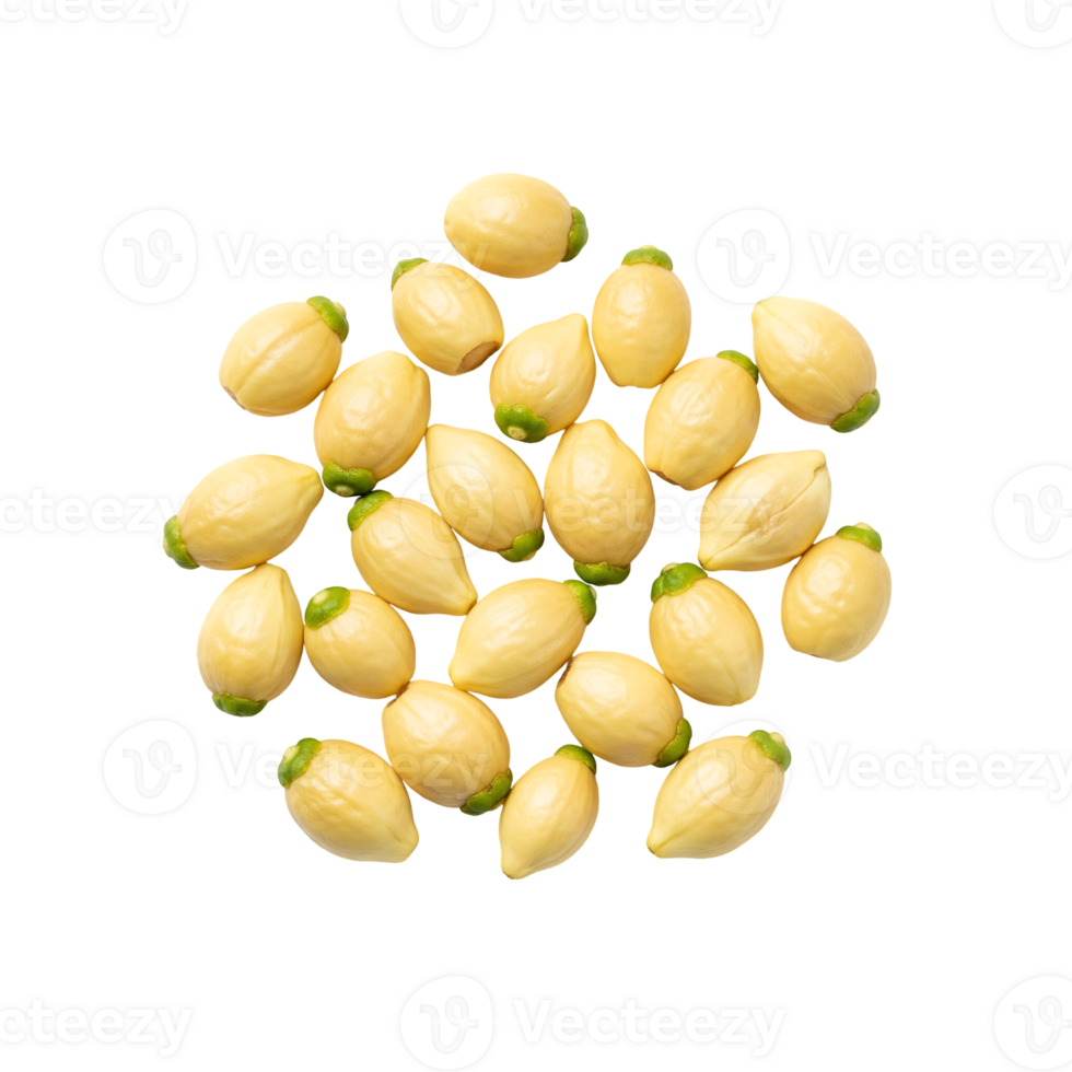 Pale Yellow Seeds Green Tips Cluster isolated on a transparent background png