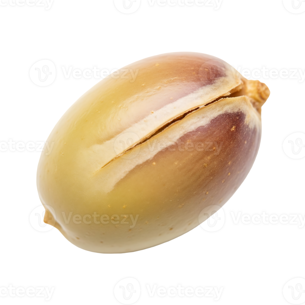 Single Peanut Close Up Yellow Brown isolated on a transparent background png