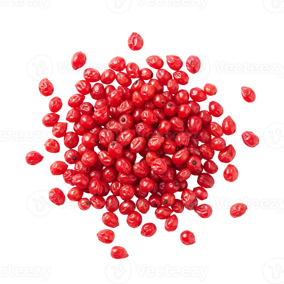 Red Berries Pile isolated on a transparent background png