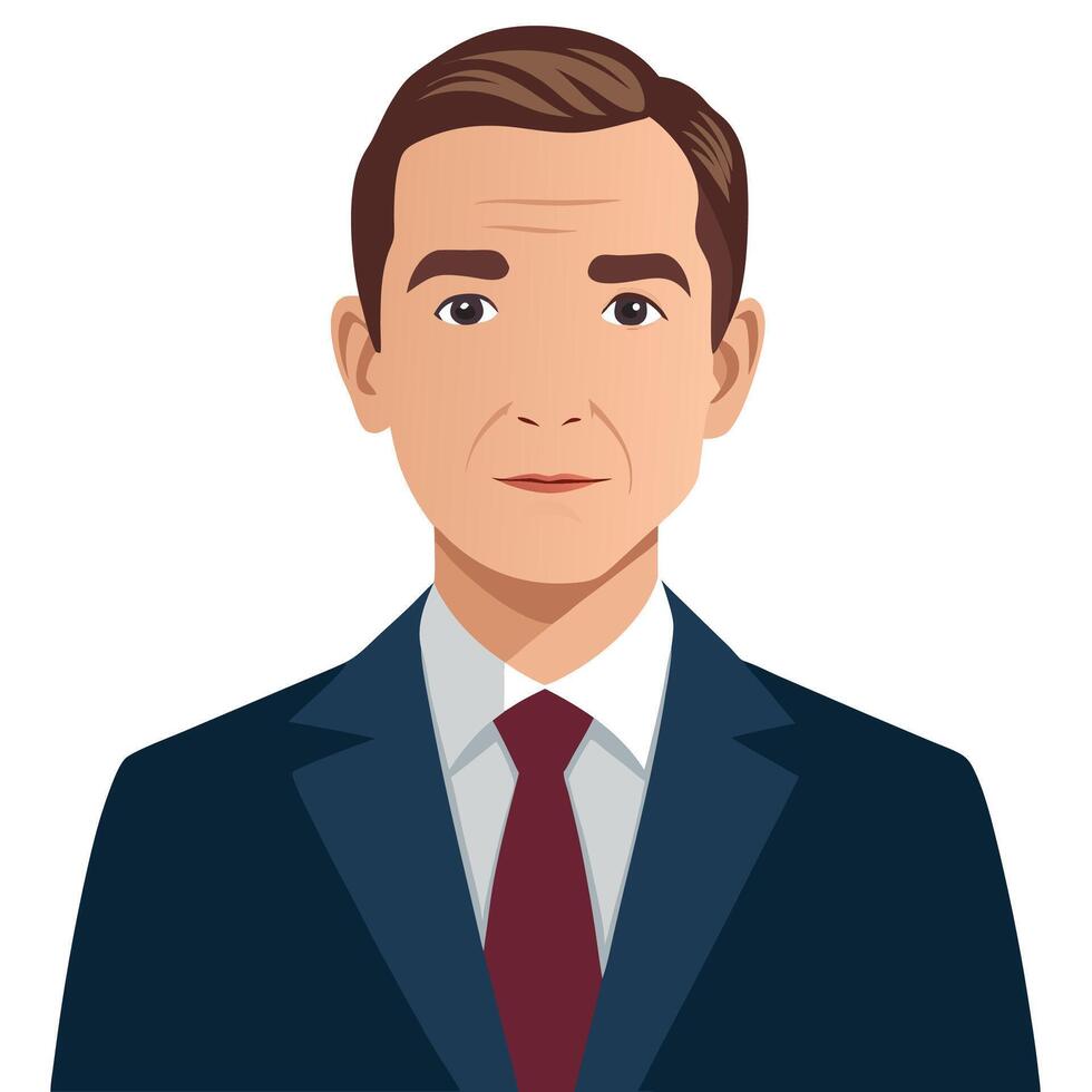 businessman man in a suit and tie avatar vector