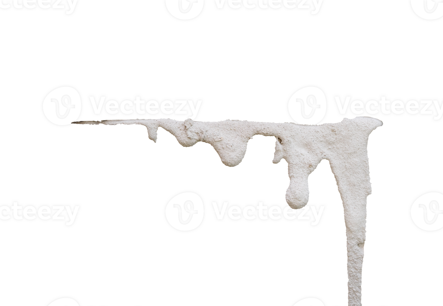 white cream dripping isolated png