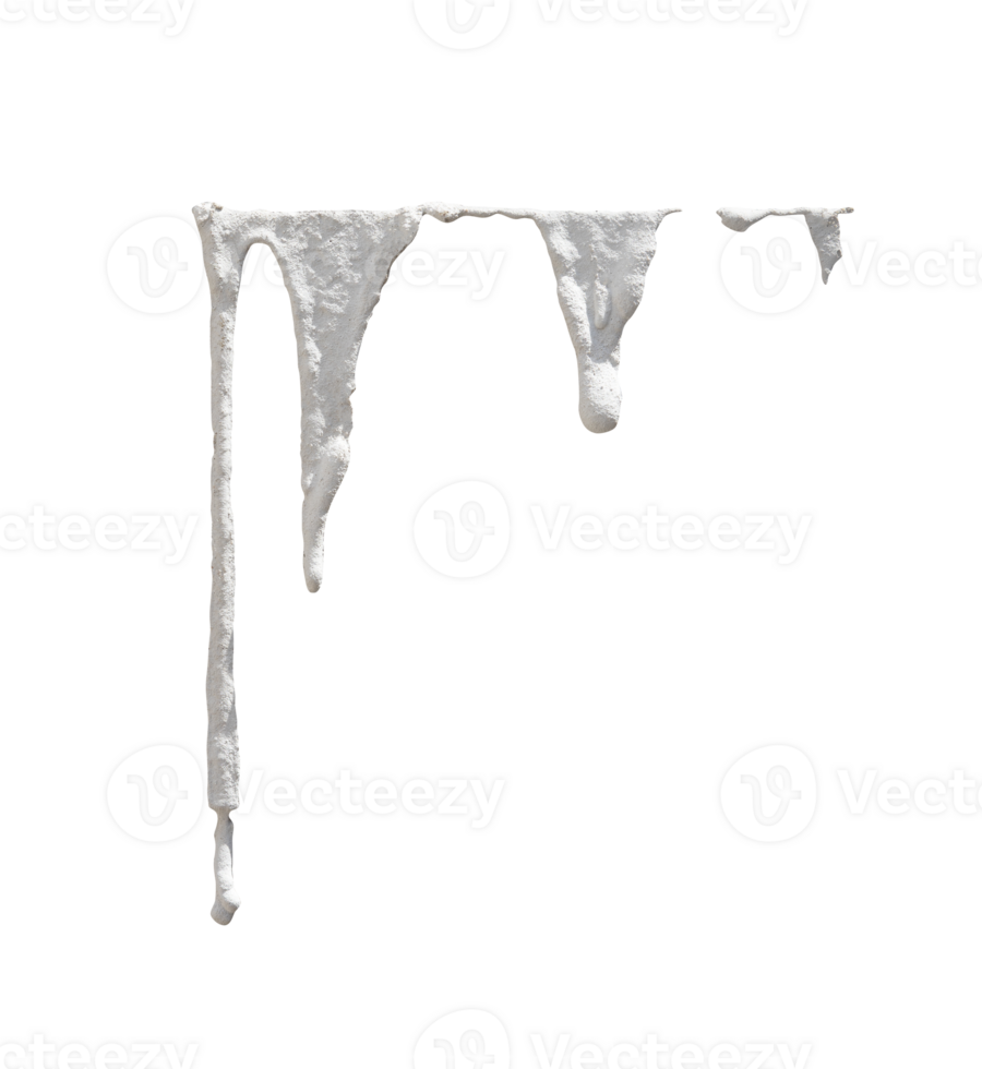 white cream drips isolated png