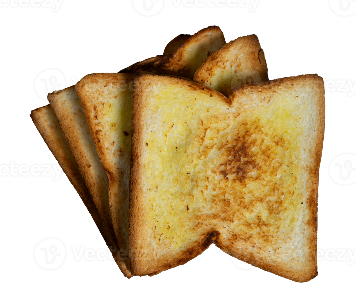 toast bread top view isolated png
