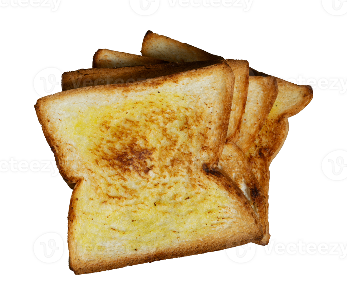 slice of toast bread top view png