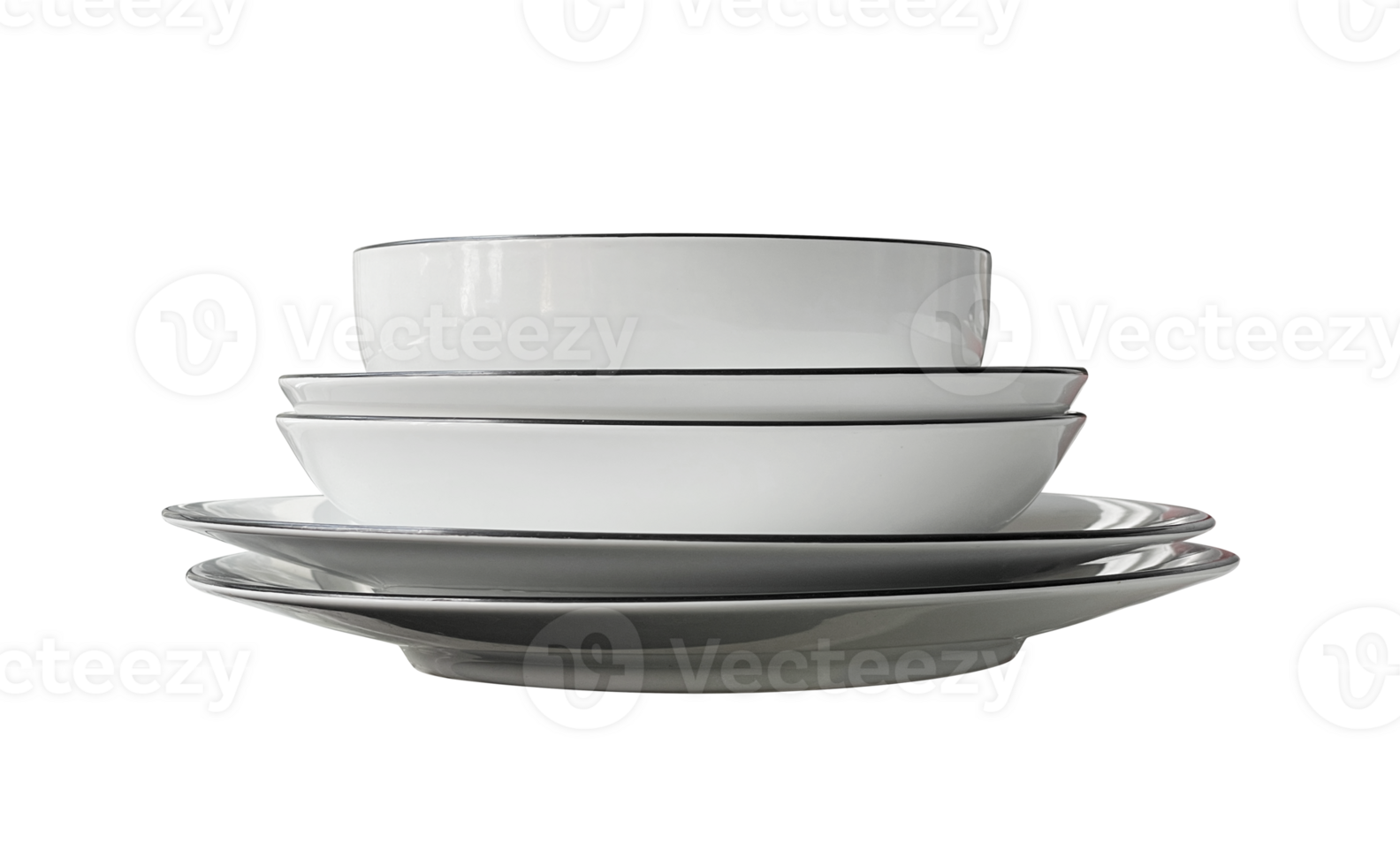 stack of plates isolated element png