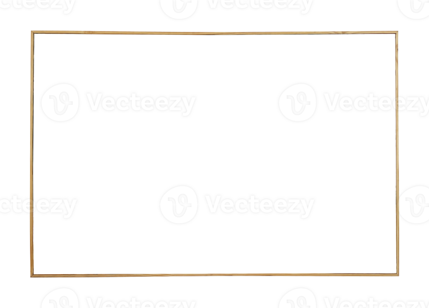 minimalist wooden frame horizontal isolated on white png