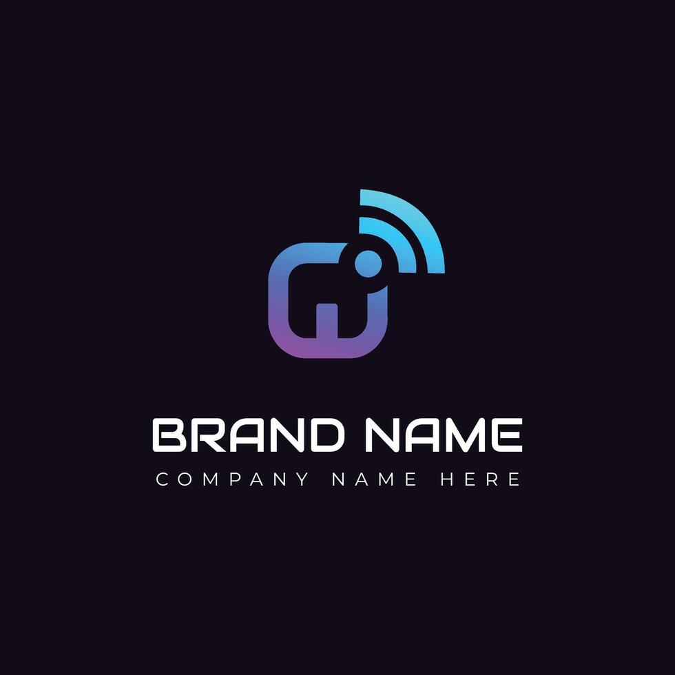 M letter with network icon logo vector