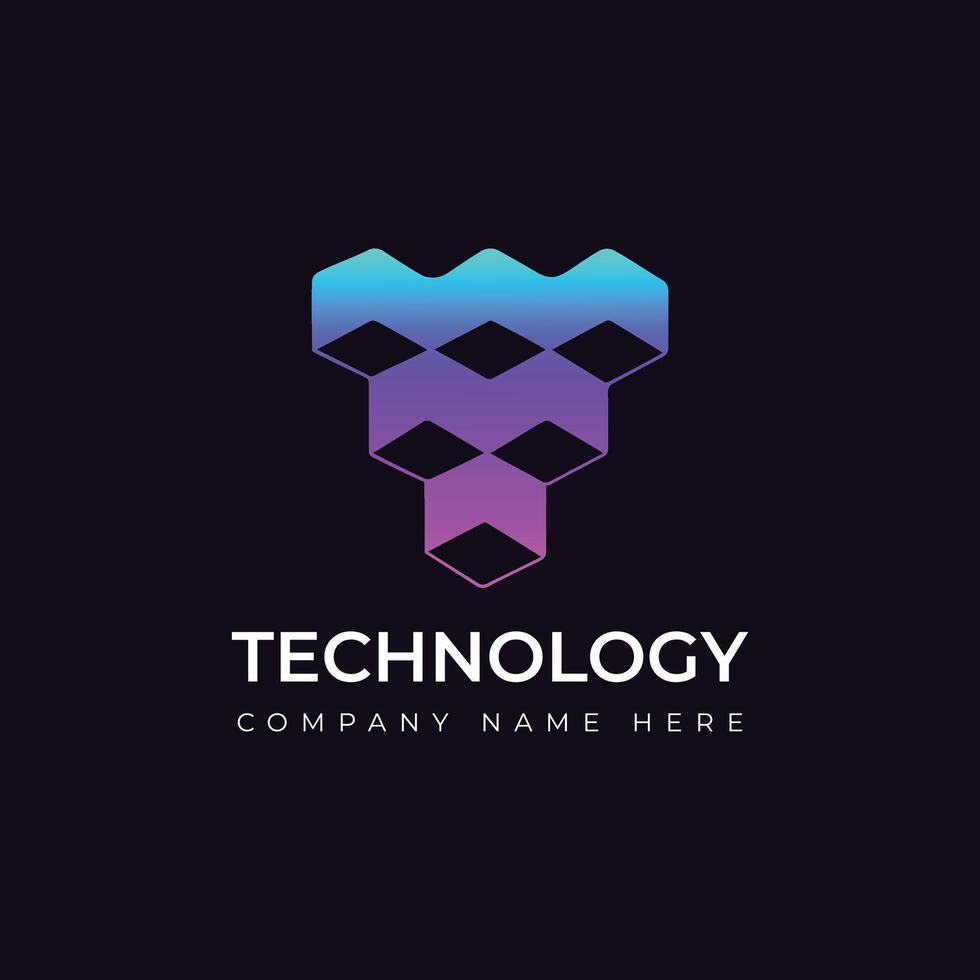 Letter Y tech Logo design icon vector