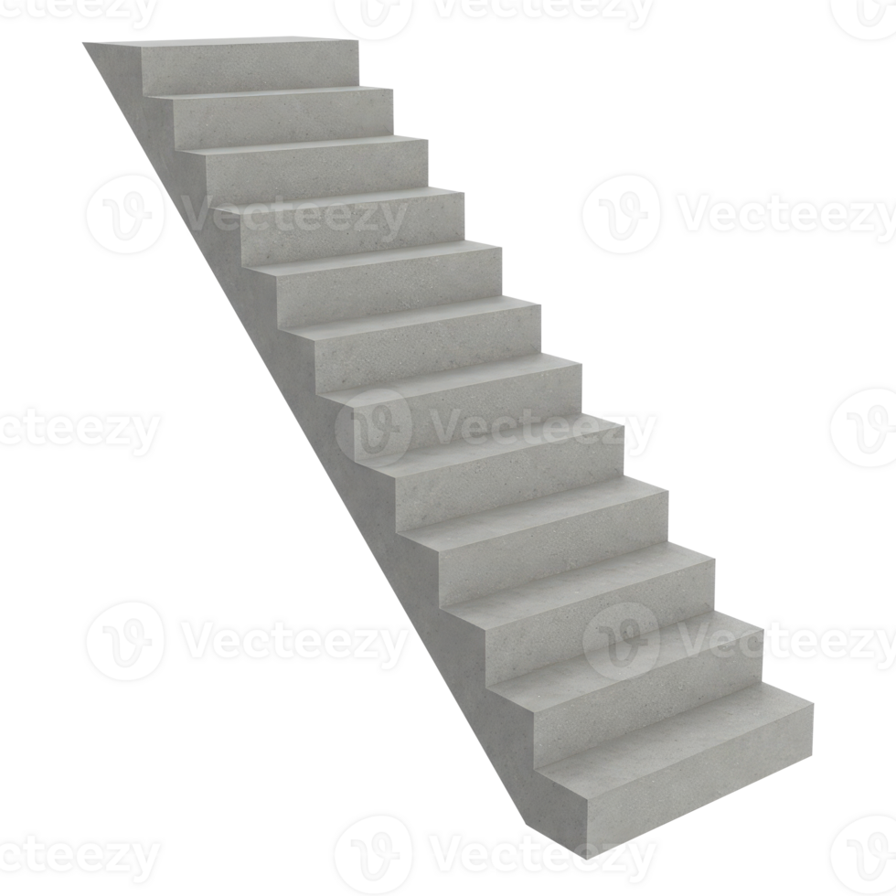 Stairs Climbing Up Cut Out, Symbol of Career Growth, Strategy, and Ambition. png